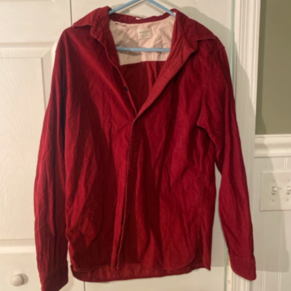 Red Corduroy Button Down